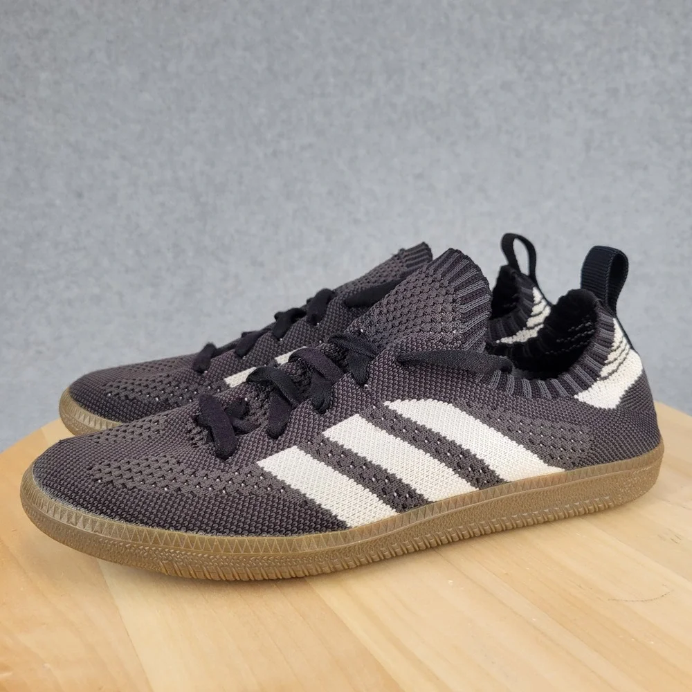 adidas Samba Sock Primeknit Mens 7.5 Carbon Grey White Gum CQ2218 Sneaker